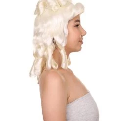 HPO Womens Colonial Ladies 18th Century Wig | Blonde Historical Wigs | Premium Breathable Capless Cap Women's 13 HPO Womens Colonial Ladies 18th Century Wig | Blonde Historical Wigs | Premium Breathable Capless Cap Women's