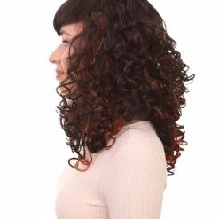 HPO Womens Passion Wig | Long Curly Black Party Ready Fancy Cosplay Halloween Wig | Premium Breathable Capless Cap Women's 11 HPO Womens Passion Wig | Long Curly Black Party Ready Fancy Cosplay Halloween Wig | Premium Breathable Capless Cap Women's