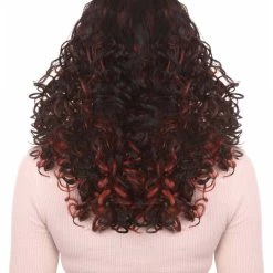 HPO Womens Passion Wig | Long Curly Black Party Ready Fancy Cosplay Halloween Wig | Premium Breathable Capless Cap Women's 12 HPO Womens Passion Wig | Long Curly Black Party Ready Fancy Cosplay Halloween Wig | Premium Breathable Capless Cap Women's