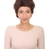HPO Womens Short Adult Wig | Brown Vintage Wigs | Premium Breathable Capless Cap