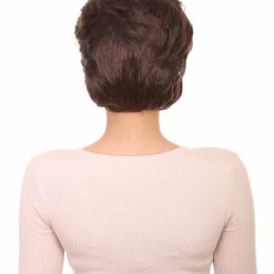 HPO Womens Short Adult Wig | Brown Vintage Wigs | Premium Breathable Capless Cap 12 HPO Womens Short Adult Wig | Brown Vintage Wigs | Premium Breathable Capless Cap