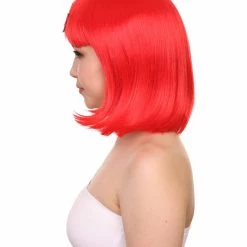 FLAGWIGS Women Patriotic Morocco Flag Bob Wig | Premium Breathable Capless Cap Women's 11 FLAGWIGS Women Patriotic Morocco Flag Bob Wig | Premium Breathable Capless Cap Women's