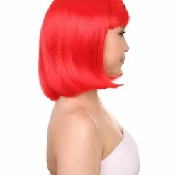 FLAGWIGS Women Patriotic Morocco Flag Bob Wig | Premium Breathable Capless Cap Women's 13 FLAGWIGS Women Patriotic Morocco Flag Bob Wig | Premium Breathable Capless Cap Women's