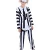 HPO Adult Men's Beetlejuice Costume | Black & White Halloween Costume