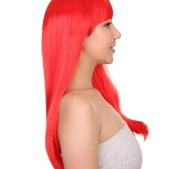 FLAGWIGS Women's Morocco Flag Sports Party Long Bob Wig | Premium Breathable Capless Cap 13 FLAGWIGS Women's Morocco Flag Sports Party Long Bob Wig | Premium Breathable Capless Cap