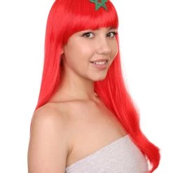 FLAGWIGS Women's Morocco Flag Sports Party Long Bob Wig | Premium Breathable Capless Cap 14 FLAGWIGS Women's Morocco Flag Sports Party Long Bob Wig | Premium Breathable Capless Cap