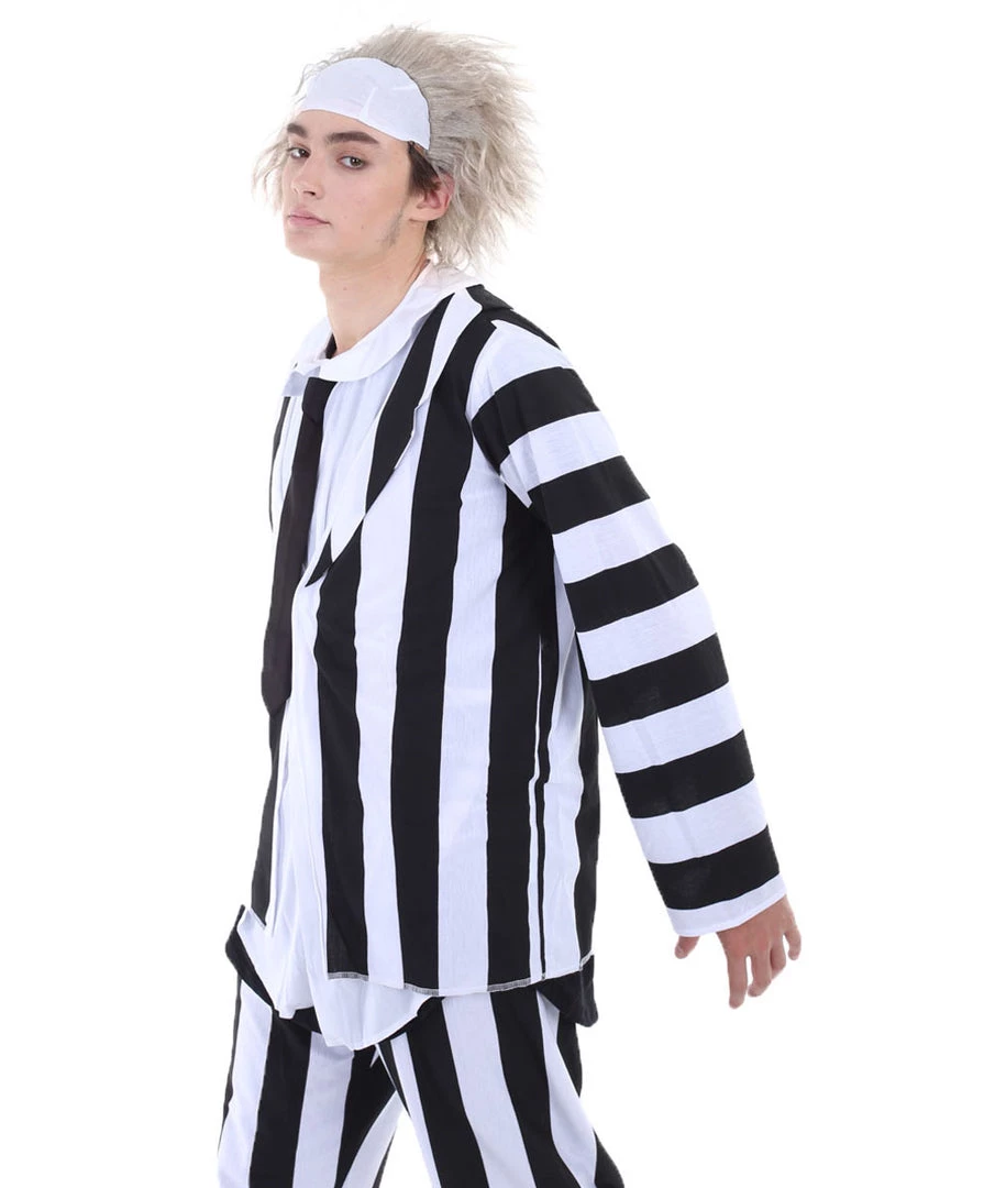 HPO Adult Men's Beetlejuice Costume | Black & White Halloween Costume 3 HPO Adult Men's Beetlejuice Costume | Black & White Halloween Costume