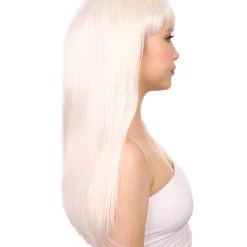 HPO Women's Long Bob Blonde & Pink Womens Wig | Dramatical Cosplay Halloween Wig | Premium Breathable Capless Cap 13 HPO Women's Long Bob Blonde & Pink Womens Wig | Dramatical Cosplay Halloween Wig | Premium Breathable Capless Cap