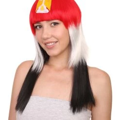 FLAGWIGS Egypt Flag Sport Party Long Bob Wig | Mid Eastern Traditional Halloween Wig | Premium Breathable Capless Cap