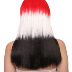 FLAGWIGS Egypt Flag Sport Party Long Bob Wig | Mid Eastern Traditional Halloween Wig | Premium Breathable Capless Cap