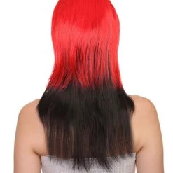 HPO Red Black Devil Women's Wig | Party Ready Fancy Cosplay Halloween Wig | Premium Breathable Capless Cap 12 HPO Red Black Devil Women's Wig | Party Ready Fancy Cosplay Halloween Wig | Premium Breathable Capless Cap