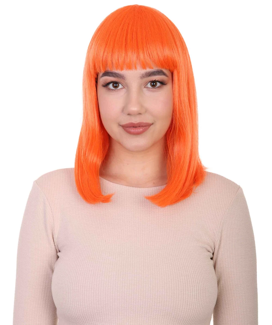 HPO Pageboy Orange Wig | Party Ready Fancy Cosplay Halloween Wig | Premium Breathable Capless Cap 2 HPO Pageboy Orange Wig | Party Ready Fancy Cosplay Halloween Wig | Premium Breathable Capless Cap
