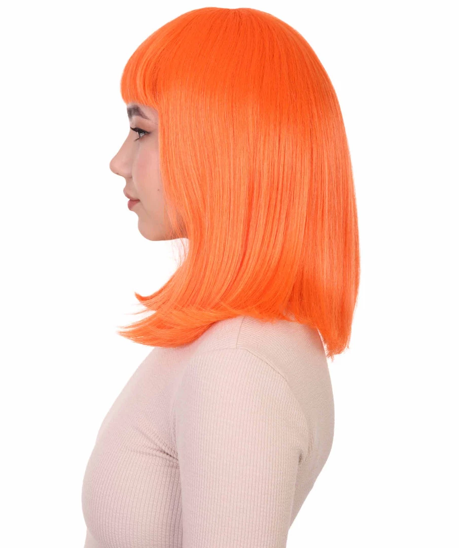 HPO Pageboy Orange Wig | Party Ready Fancy Cosplay Halloween Wig | Premium Breathable Capless Cap 4 HPO Pageboy Orange Wig | Party Ready Fancy Cosplay Halloween Wig | Premium Breathable Capless Cap