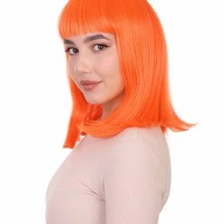 HPO Pageboy Orange Wig | Party Ready Fancy Cosplay Halloween Wig | Premium Breathable Capless Cap 12 HPO Pageboy Orange Wig | Party Ready Fancy Cosplay Halloween Wig | Premium Breathable Capless Cap