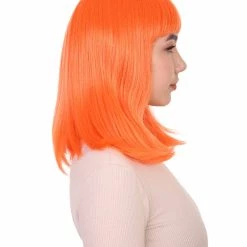 HPO Pageboy Orange Wig | Party Ready Fancy Cosplay Halloween Wig | Premium Breathable Capless Cap 15 HPO Pageboy Orange Wig | Party Ready Fancy Cosplay Halloween Wig | Premium Breathable Capless Cap