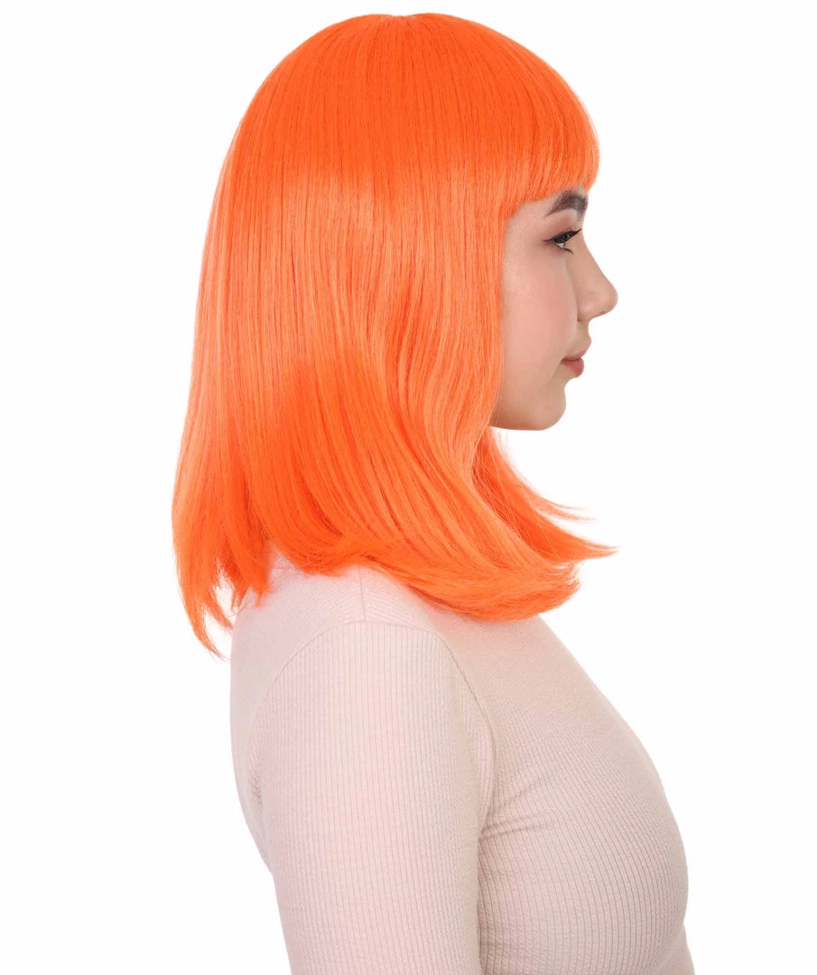 HPO Pageboy Orange Wig | Party Ready Fancy Cosplay Halloween Wig | Premium Breathable Capless Cap 6 HPO Pageboy Orange Wig | Party Ready Fancy Cosplay Halloween Wig | Premium Breathable Capless Cap