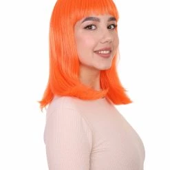HPO Pageboy Orange Wig | Party Ready Fancy Cosplay Halloween Wig | Premium Breathable Capless Cap 16 HPO Pageboy Orange Wig | Party Ready Fancy Cosplay Halloween Wig | Premium Breathable Capless Cap