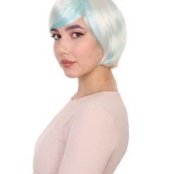HPO Highlight Bob Womens Wig | Glamour Medium Cosplay Halloween Wig | Premium Breathable Capless Cap