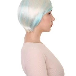 HPO Highlight Bob Womens Wig | Glamour Medium Cosplay Halloween Wig | Premium Breathable Capless Cap