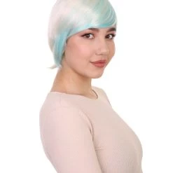 HPO Highlight Bob Womens Wig | Glamour Medium Cosplay Halloween Wig | Premium Breathable Capless Cap