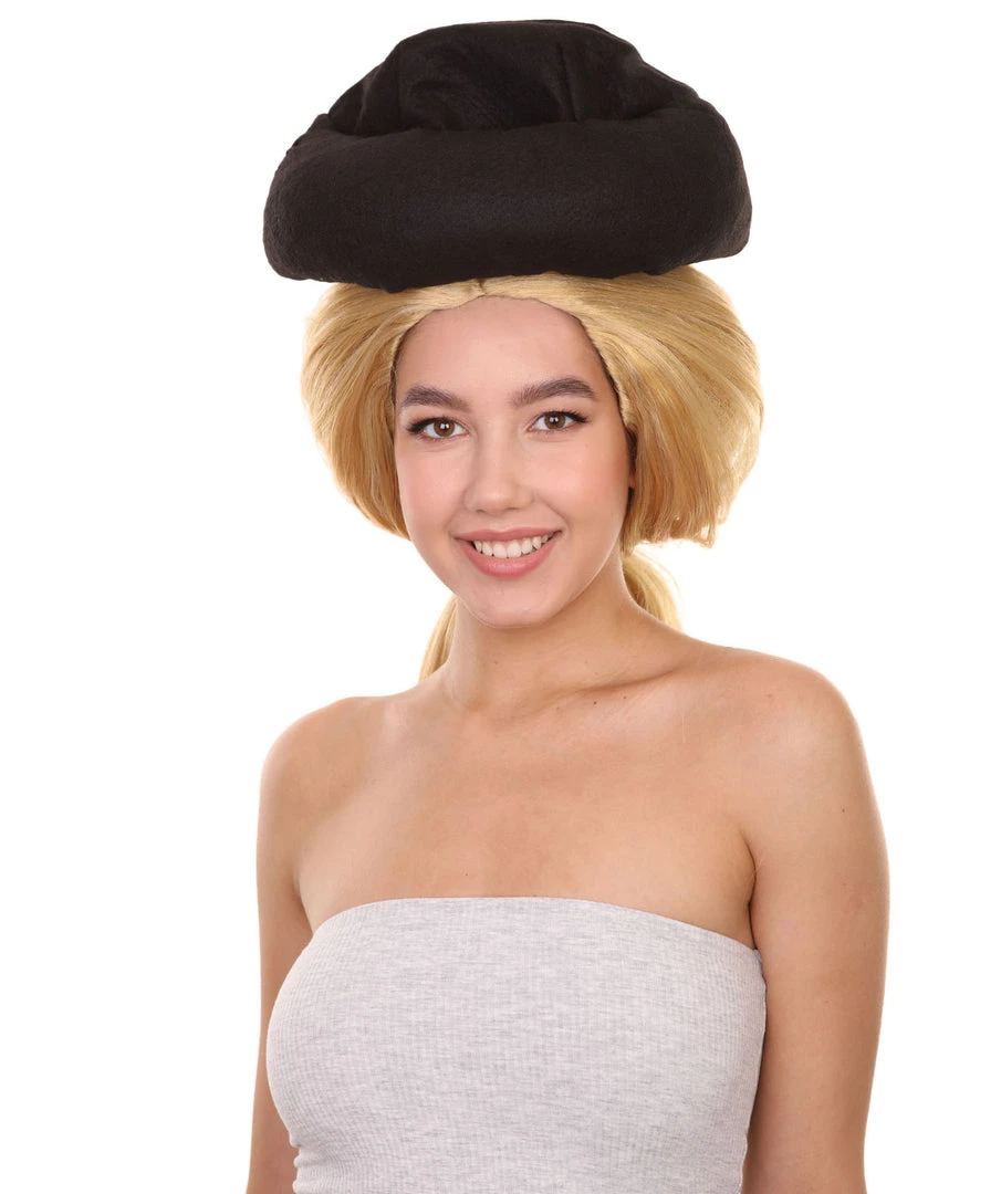 HPO Early Man Goona With Hat Wig | Blond TV/Movie Fancy Cosplay Halloween Wig | Premium Breathable Capless Cap Women's 1 HPO Early Man Goona With Hat Wig | Blond TV/Movie Fancy Cosplay Halloween Wig | Premium Breathable Capless Cap Women's