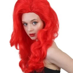 HPO Men's Beauty Womens Wig | Tv/Movie Red Layered Long Wig | Premium Breathable Capless Cap