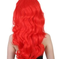HPO Men's Beauty Womens Wig | Tv/Movie Red Layered Long Wig | Premium Breathable Capless Cap
