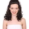 HPO 60's Homemaker Womens Wig With Headband | Black Vintage Wig | Premium Breathable Capless Cap
