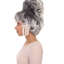 HPO Women's Womens Victorian Ghost Wig | Black & White Historical Wigs