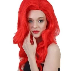 HPO Men's Beauty Womens Wig | Tv/Movie Red Layered Long Wig | Premium Breathable Capless Cap