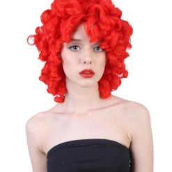 HPO Men's Womens Medium Curly Olympian Lady Wigs Collections | Cosplay Halloween Wigs | Premium Breathable Capless Cap