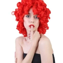 HPO Men's Womens Medium Curly Olympian Lady Wigs Collections | Cosplay Halloween Wigs | Premium Breathable Capless Cap