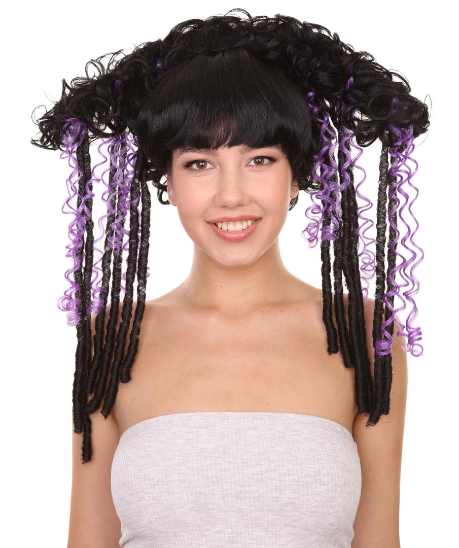 HPO Men's Deluxe Witch Womens Wig | Gothic Horror Cosplay Halloween Wig | Premium Breathable Capless Cap 1 HPO Men's Deluxe Witch Womens Wig | Gothic Horror Cosplay Halloween Wig | Premium Breathable Capless Cap