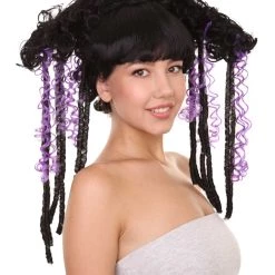 HPO Men's Deluxe Witch Womens Wig | Gothic Horror Cosplay Halloween Wig | Premium Breathable Capless Cap 14 HPO Men's Deluxe Witch Womens Wig | Gothic Horror Cosplay Halloween Wig | Premium Breathable Capless Cap