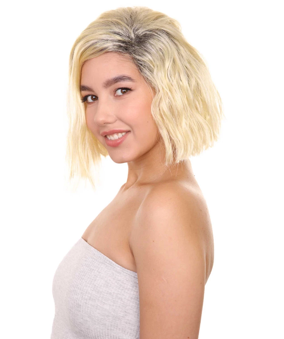 Adult Women's 10" Inch Short Length Halloween Cosplay Ombre Pop Star Fireworks Costume Wig, Synthetic Soft Fiber Hair | HPO 2 Adult Women's 10" Inch Short Length Halloween Cosplay Ombre Pop Star Fireworks Costume Wig, Synthetic Soft Fiber Hair | HPO