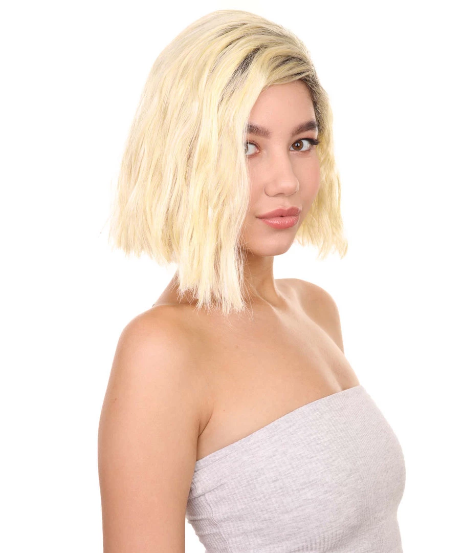 Adult Women's 10" Inch Short Length Halloween Cosplay Ombre Pop Star Fireworks Costume Wig, Synthetic Soft Fiber Hair | HPO 6 Adult Women's 10" Inch Short Length Halloween Cosplay Ombre Pop Star Fireworks Costume Wig, Synthetic Soft Fiber Hair | HPO