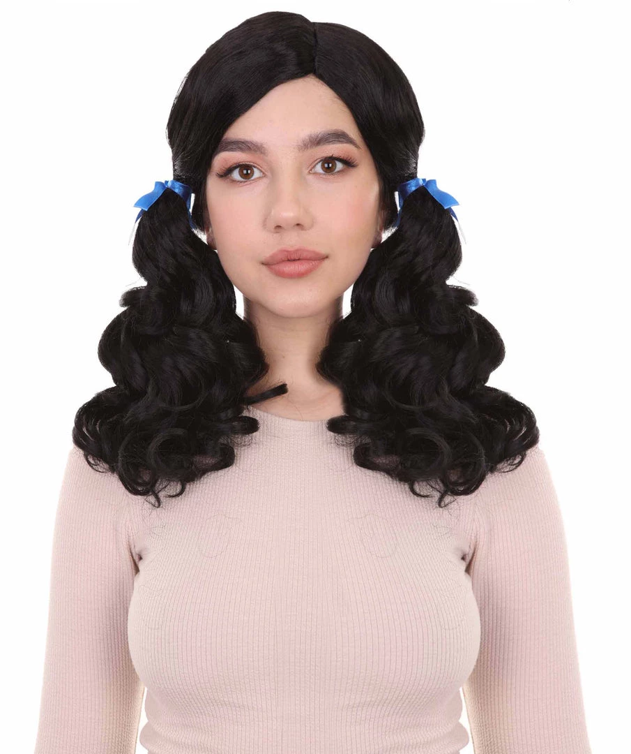 HPO Womens Farm Girl Wig | Traditional Cowgirl Colonial Character Halloween Wig | Premium Breathable Capless Cap Women's 2 HPO Womens Farm Girl Wig | Traditional Cowgirl Colonial Character Halloween Wig | Premium Breathable Capless Cap Women's