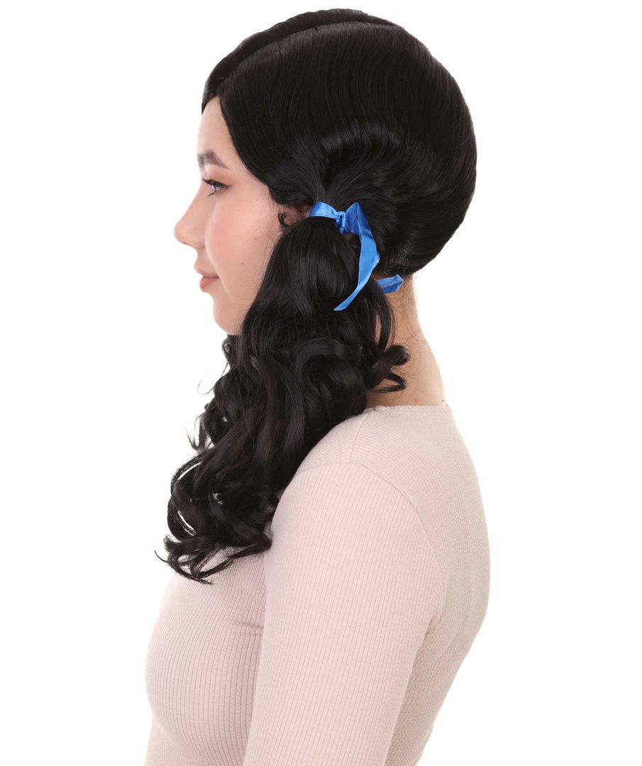 HPO Womens Farm Girl Wig | Traditional Cowgirl Colonial Character Halloween Wig | Premium Breathable Capless Cap Women's 4 HPO Womens Farm Girl Wig | Traditional Cowgirl Colonial Character Halloween Wig | Premium Breathable Capless Cap Women's