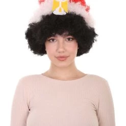 FLAGWIGS Egypt Flag Sport Afro Wig | Mid Eastern Play Event Halloween Wig Women's