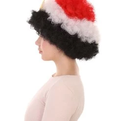 FLAGWIGS Egypt Flag Sport Afro Wig | Mid Eastern Play Event Halloween Wig Women's