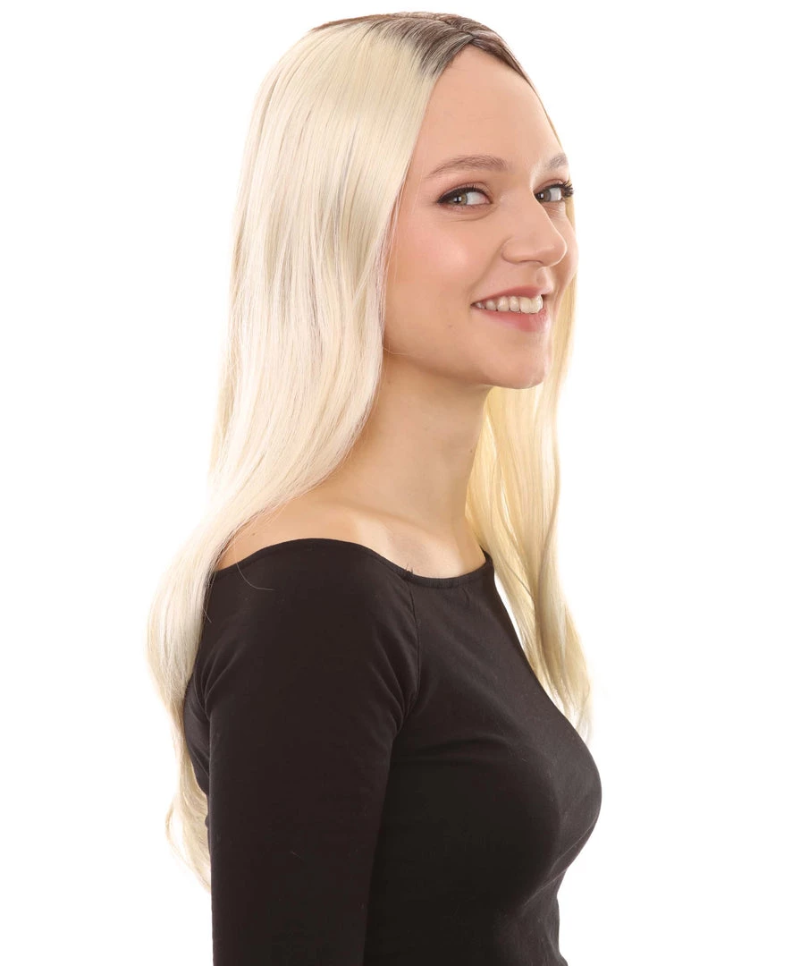 HPO Evil Bride Adult Women's Wig | Blond Cosplay Halloween Wig | Premium Breathable Capless Cap 13 HPO Evil Bride Adult Women's Wig | Blond Cosplay Halloween Wig | Premium Breathable Capless Cap