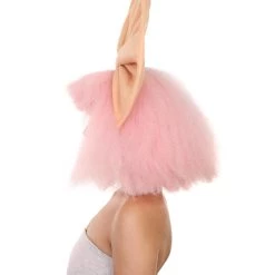 Adult Women's 14" Inch Medium Length Halloween Cosplay Two Tone Super Group Wig With Bow, Synthetic Soft Fiber Hair, Perfect For Your Next Festival Or Party! | HPO 10 Adult Women's 14