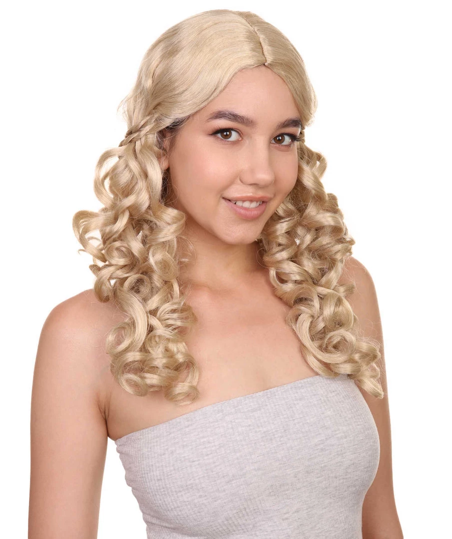 HPO Men's Medieval Princess Womens Wig | TV/Movie Blond Royal Wig | Premium Breathable Capless Cap 6 HPO Men's Medieval Princess Womens Wig | TV/Movie Blond Royal Wig | Premium Breathable Capless Cap