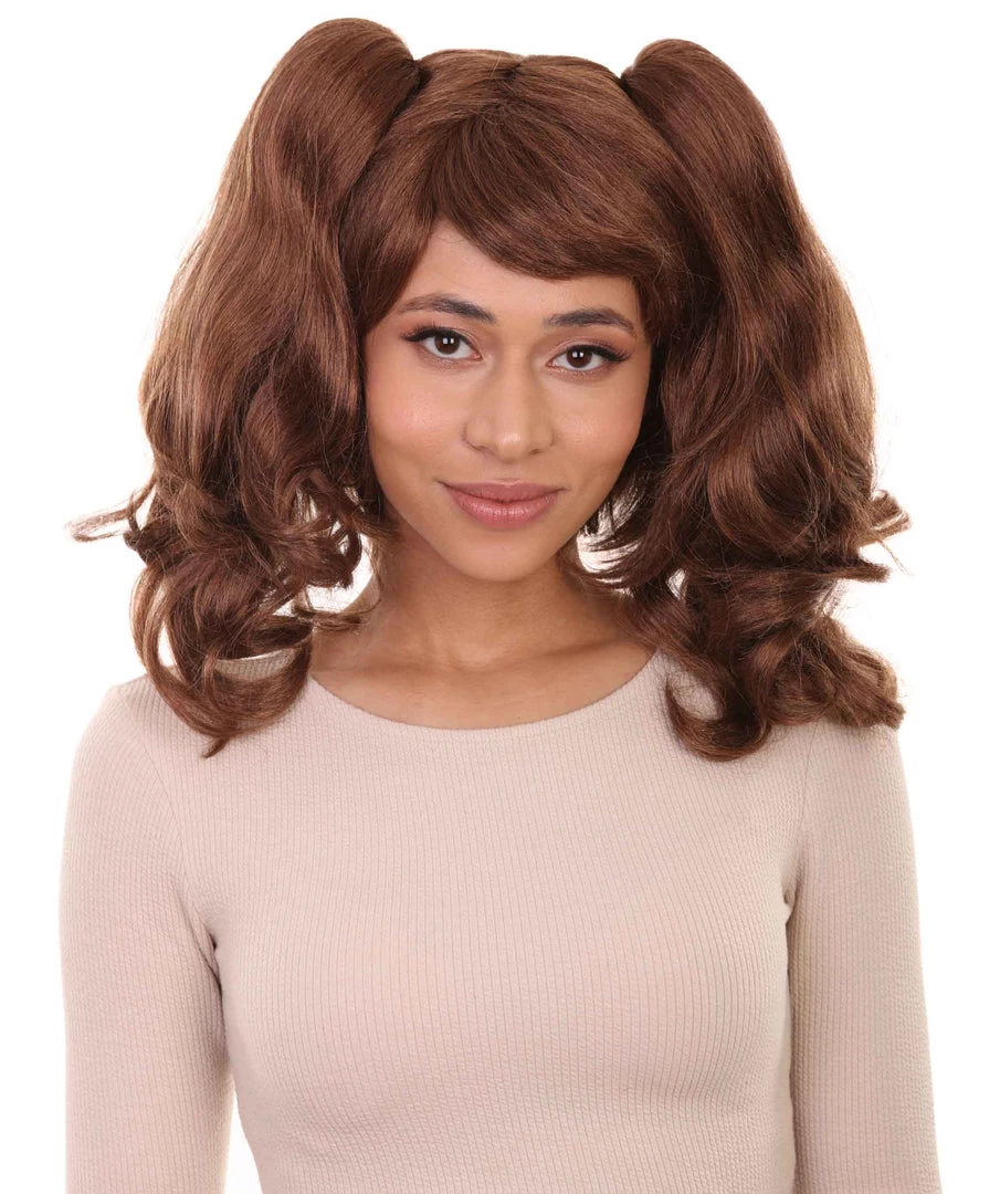 HPO Womens Brown Ponytail Wig | Video Game Wigs | Premium Breathable Capless Cap 1 HPO Womens Brown Ponytail Wig | Video Game Wigs | Premium Breathable Capless Cap