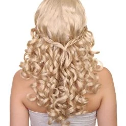 HPO Men's Medieval Princess Womens Wig | TV/Movie Blond Royal Wig | Premium Breathable Capless Cap 12 HPO Men's Medieval Princess Womens Wig | TV/Movie Blond Royal Wig | Premium Breathable Capless Cap