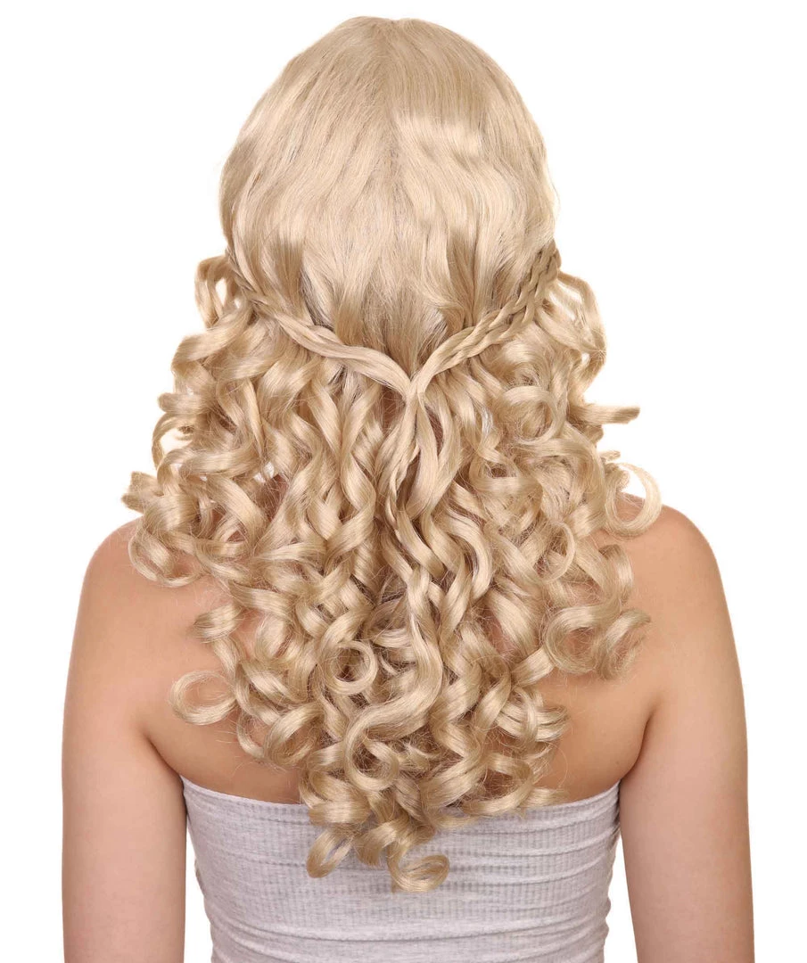 HPO Men's Medieval Princess Womens Wig | TV/Movie Blond Royal Wig | Premium Breathable Capless Cap 4 HPO Men's Medieval Princess Womens Wig | TV/Movie Blond Royal Wig | Premium Breathable Capless Cap