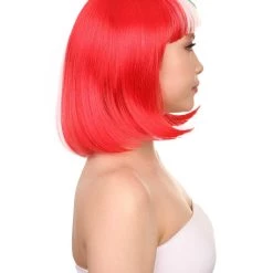 FLAGWIGS Peru Flag Sport Party Bob Wig | National Pride White Red Wig | Premium Breathable Capless Cap 13 FLAGWIGS Peru Flag Sport Party Bob Wig | National Pride White Red Wig | Premium Breathable Capless Cap