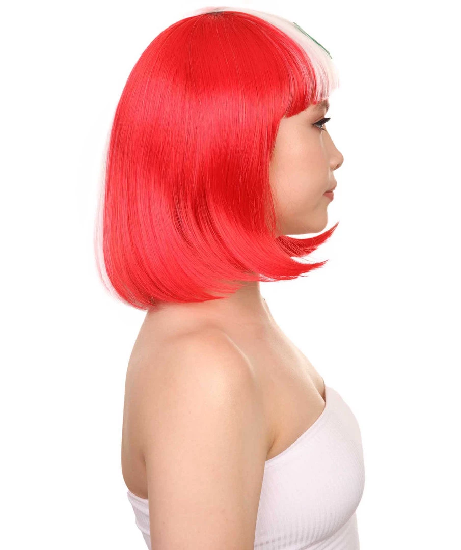 FLAGWIGS Peru Flag Sport Party Bob Wig | National Pride White Red Wig | Premium Breathable Capless Cap 5 FLAGWIGS Peru Flag Sport Party Bob Wig | National Pride White Red Wig | Premium Breathable Capless Cap
