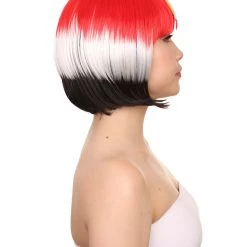 FLAGWIGS Women Patriotic Egypt Flag Bob Wig | Premium Breathable Capless Cap Women's