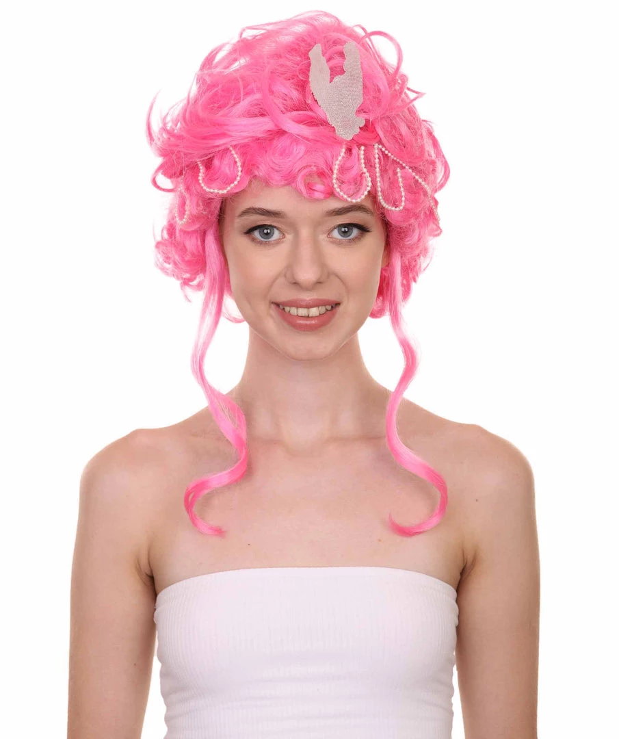 Adult Women's 21" Inch Long Length Wavy Halloween Pink Buffant Drag Queen Wig, Synthetic Soft Fiber Hair, Perfect For Your Next Convention And Group Anime Party! | HPO 1 Adult Women's 21" Inch Long Length Wavy Halloween Pink Buffant Drag Queen Wig, Synthetic Soft Fiber Hair, Perfect For Your Next Convention And Group Anime Party! | HPO